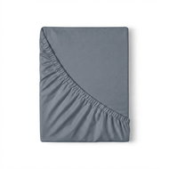 Kvalitex Satin sheet with elastic 140 × 200 cm dark grey - Bedsheet