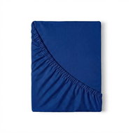Kvalitex Satin sheet with elastic 160 × 200 cm dark blue - Bedsheet
