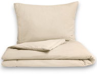 Kvalitex flanelové povlečení 140 × 220, 70 × 90 cm světle béžové - Bed Linen