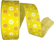 GOLDINA Fabric ribbon spring FIORI DI PRIMAVERA GIALLO yellow 8825 - Ribbon