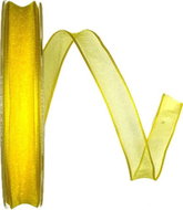 GOLDINA Organza ribbon ADVENTURE YELLOW yellow 9069 - Ribbon