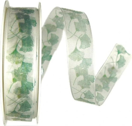 GOLDINA Organza ribbon GINGKO transparent 8839 - Ribbon - Main image