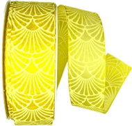 GOLDINA Taffeta ribbon ART DÉCO YELLOW yellow, transparent 9014 - Ribbon