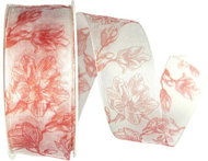 GOLDINA Taffeta ribbon MAGNOLIA RED transparent red 8856 - Ribbon