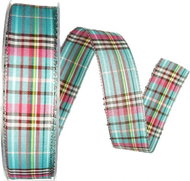 GOLDINA Woven ribbon SCOTLAND KARO BLUE blue 9114 - Ribbon