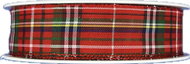 GOLDINA Woven ribbon SCOTLAND KARO RED red 9115 - Ribbon