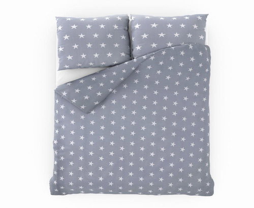 Kvalitex Delux Stars grey 220 × 200, 70 × 90 cm - Bed Linen - Main image