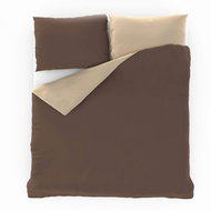 Kvalitex extended Luxury Collection 140 × 220, 70 × 90 cm dark brown / beige - Bed Linen
