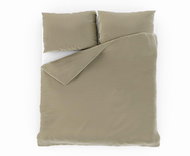 Kvalitex with stripe 140 × 200, 70 × 90 cm Cappuccino - Bed Linen