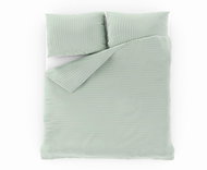 Kvalitex with stripe 140 × 200, 70 × 90 cm mint - Bed Linen