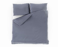 Kvalitex with stripe 140 × 200, 70 × 90 cm dark grey - Bed Linen