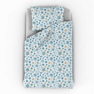 Kvalitex Christmas 140 × 200, 70 × 90 cm Flakes blue-beige - Bed Linen