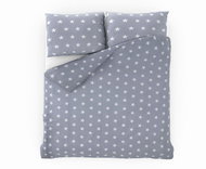 Kvalitex Stars grey 140 × 220, 70 × 90 cm - Bed Linen