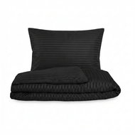 Qualitex with stripe black 200 × 200 2 × 70 × 90 - Bed Linen