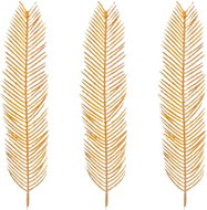 LAALU List měděný s glitery, 55 × 11 cm, sada 3 ks - Vánoční dekorace
