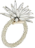 LAALU napkin ring with rhinestones silver 6 × 8 cm - Napkin Rings