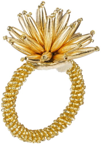 LAALU Napkin ring with rhinestones gold 6 × 8 cm - Napkin Rings - Main image
