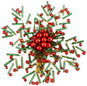 Napkin Rings LAALU Napkin ring with Christmas flower 6 × 8 cm - Kroužky na ubrousky