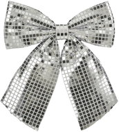 LAALU Bow with Disco Ball Effect Silver 28 × 34 cm - Ribbon Bow