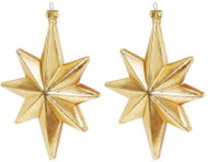 LAALU Set of 2 Ornaments: Gold Stars with Patina 12cm - Christmas Ornaments