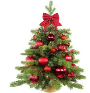 LAALU Ozdobený stromeček červené vánoce II 60 cm s led osvětlením - Vánoční stromek