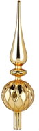 LAALU Gold Glass Christmas Tree Topper 31cm - Christmas Ornaments