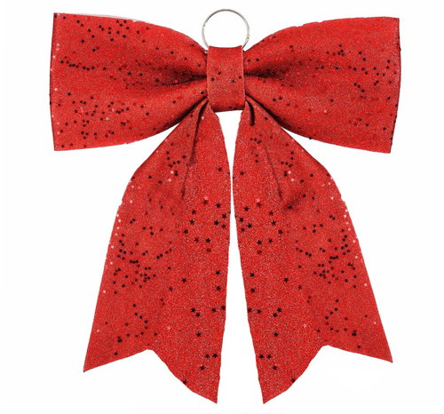 LAALU Bow MEGA Red with Glitter 40 × 52cm - Ribbon Bow - Main image