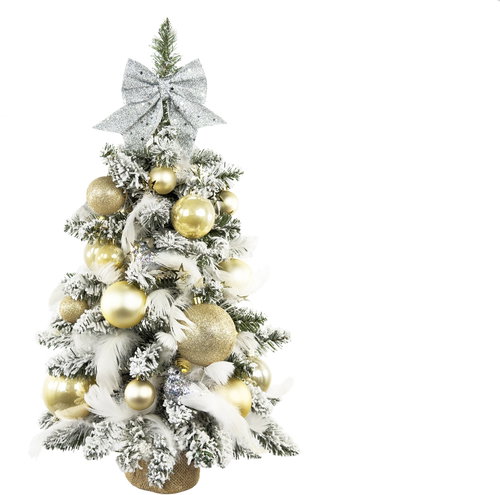 LAALU Decorated Tree TENDER CHRISTMAS II 60cm with LED Lighting, Snow-Covered - Christmas Tree - Main image