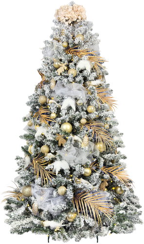 LAALU Decorated tree Velvet Delight II 150 cm snowy - Christmas Tree - Main image