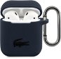 Lacoste Liquid Silicone Glossy Printing Logo Case for Apple Airpods 1/2 Navy - Headphone Case