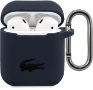 Lacoste Liquid Silicone Glossy Printing Logo pouzdro Apple Airpods 1/2 Navy tok - Fülhallgató tok