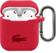 Lacoste Liquid Silicone Glossy Printing Logo Case for Apple Airpods 1/2 Red - Headphone Case