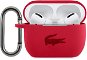 Lacoste Liquid Silicone Glossy Printing Logo Case for Apple Airpods Pro Red - Headphone Case