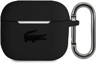 Lacoste Liquid Silicone Glossy Printing Logo Case for Apple Airpods 3 Black - Headphone Case