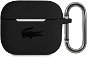 Lacoste Liquid Silicone Glossy Printing Logo Case for Apple Airpods 3 Black - Headphone Case