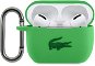 Lacoste Liquid Silicone Glossy Printing Logo Case for Apple Airpods Pro Green - Headphone Case