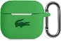 Lacoste Liquid Silicone Glossy Printing Logo Case for Apple Airpods 3 Green - Headphone Case