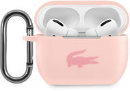 Lacoste Liquid Silicone Glossy Printing Logo Case for Apple Airpods Pro Pink - Headphone Case