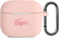 Lacoste Liquid Silicone Glossy Printing Logo puzdro pre Apple Airpods 3 Pink - Puzdro na slúchadlá