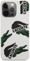 Lacoste Liquid Silicone Allover Pattern Cover for Apple iPhone 13 Pro White - Phone Cover