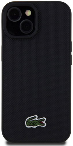 Lacoste Iconic Petit Pique Woven Logo MagSafe Back Cover für iPhone 15 Black - Handyhülle - Hauptbild