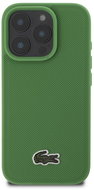 Lacoste Iconic Petit Pique Woven Logo MagSafe Back Cover for iPhone 16 Pro Green - Phone Cover