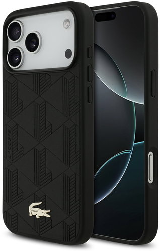 Lacoste PU Nomogramme Gold Logo MagSafe Back Cover für iPhone 17 Pro Max Black - Handyhülle - Hauptbild