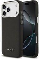 Lacoste PU Leather Champs Elysees MagSafe Back Cover for iPhone 17 Pro Max Black - Phone Cover