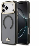 Lacoste PC/TPU Frosted Finish Gold Logo MagSafe Back Cover for iPhone 17 Pro Max Black - Phone Cover