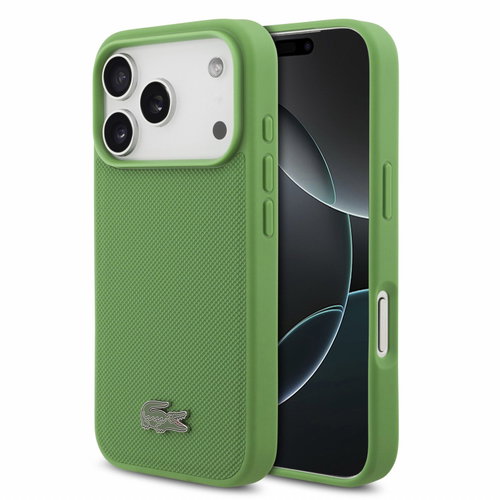 Lacoste PVC Iconic Petit Pique Metal Logo MagSafe pro iPhone 18 Pro Estragon - Protective Case - Main image
