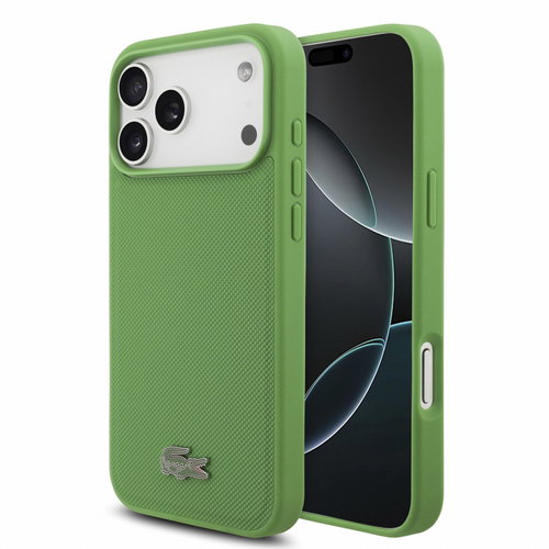 Lacoste PVC Iconic Petit Pique Metal Logo MagSafe pro iPhone 18 Pro Max Estragon - Protective Case - Main image