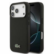 Lacoste PVC Iconic Petit Pique Metal Logo MagSafe pro iPhone 18 Pro Black - Protective Case