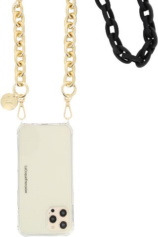 La Coque Francaise Lina phone chain gold and black  - Phone Lanyard - Main image