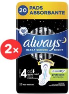 ALWAYS Ultra Extra Night 2 × 20 pcs - Sanitary Pads